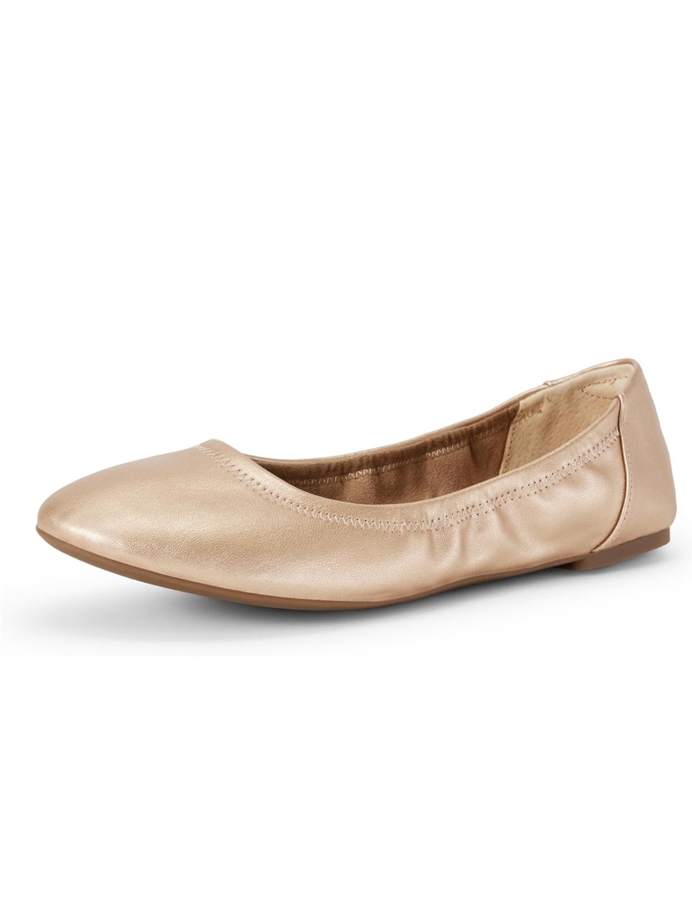 NEW Amazon Essentials Belice Ballet Flats 8.5 Rose Gold Pink Slip On Round Toe